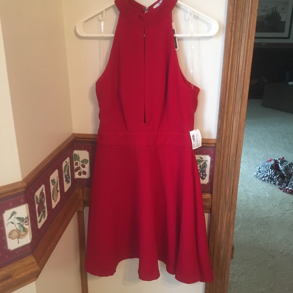 Fit and Flare Red Party Dress
